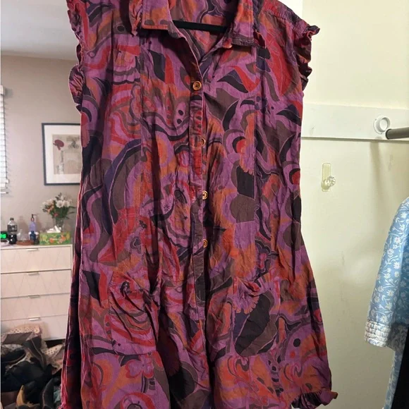 Free People Sunny days shirt dress L - Picture 4 of 4